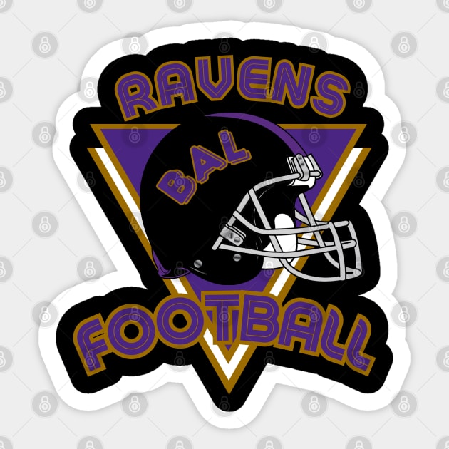 Baltimore Football Vintage Style Sticker by Borcelle Vintage Apparel 